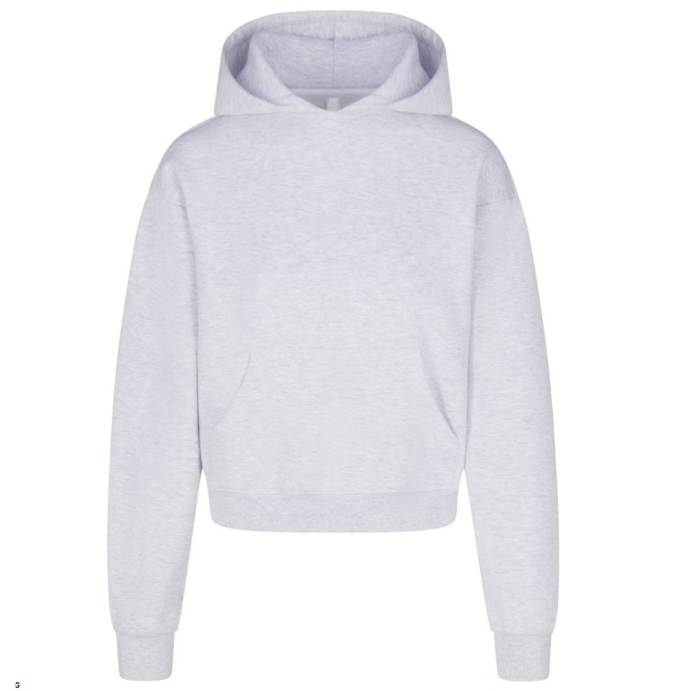 Skims Cotton Fleece Classic Pullover Hoodie Light Grey PL-PLO-8365W Medium